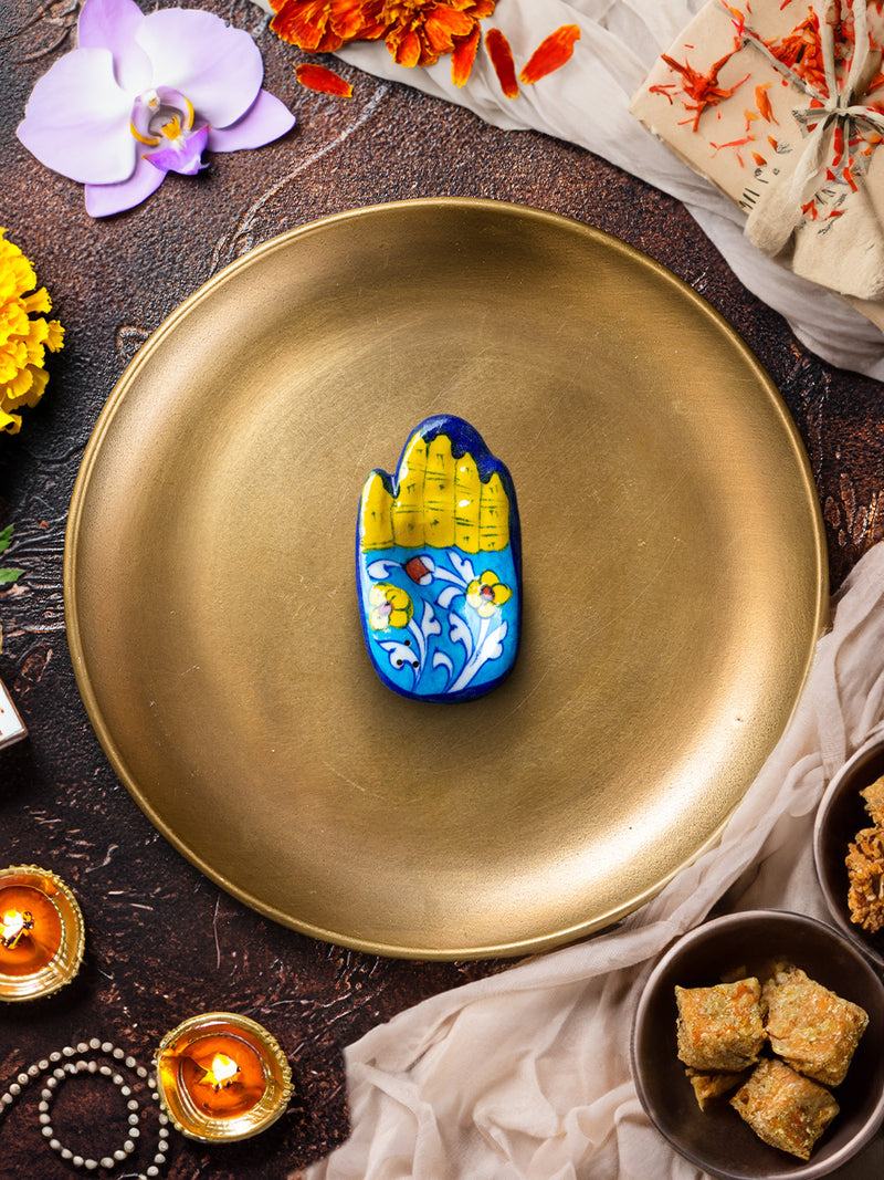 Celestial Grasp: The Radiant Hand Agarbatti Stand By Gopal Saini for sale