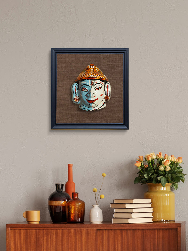 Shop Celestial Harmony: The Ethereal Ardh-Nareshwar Shiva's Face Paper Mache 