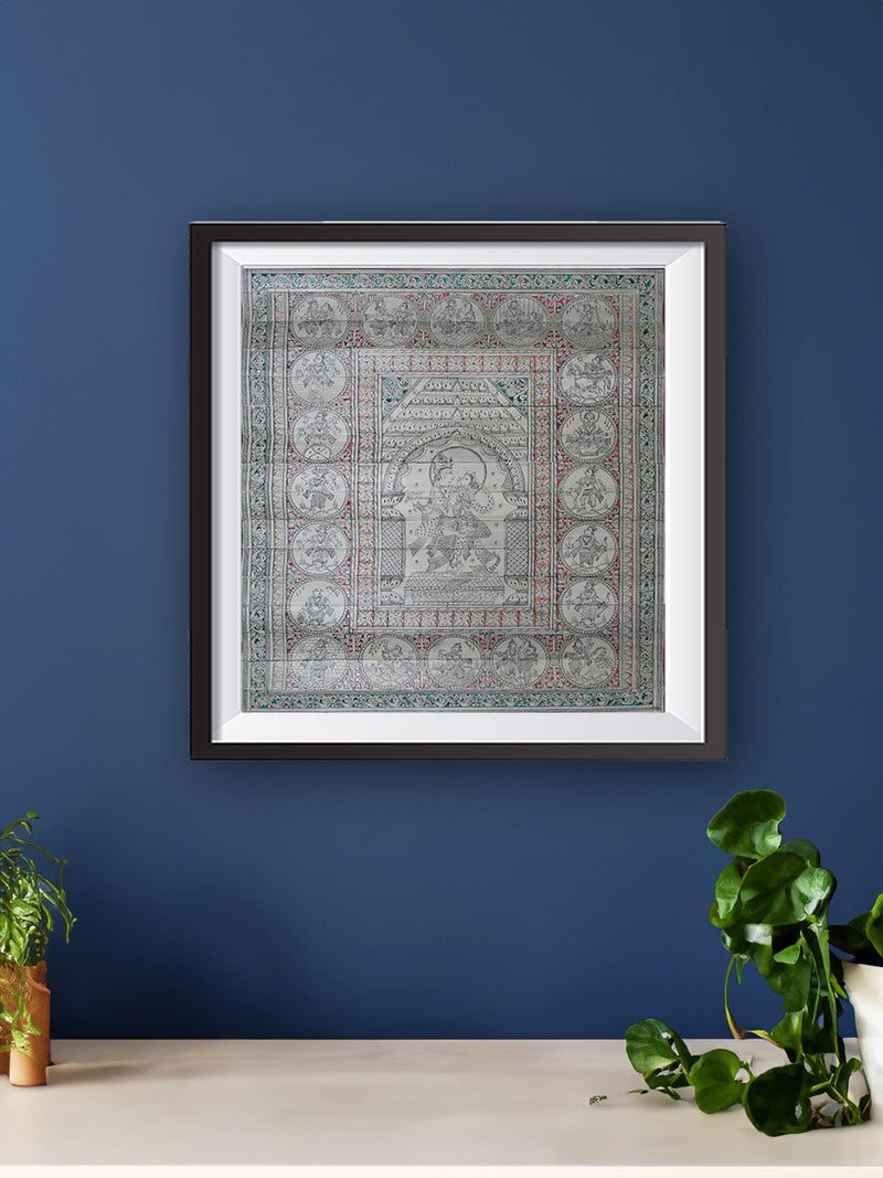 buy Celestial Symphony: The Love, Tales, and Avatars of Lord Krishna Talapatra painting by Apindra swain
