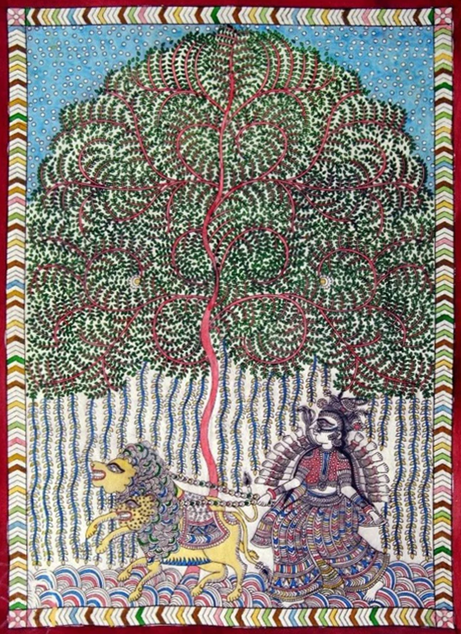 Chamunda Mata Mata Ni Pachedi By Dilip Chitara For Home Decor Thumbnail