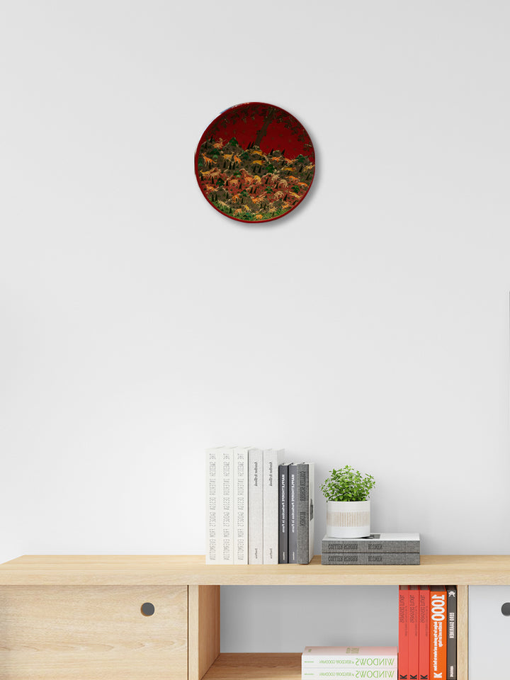 Charismatic Creation: Handcrafted Paper Mache Kashmiri Animal Naqashi Wall Plates by Riyaz Khan Thumbnail