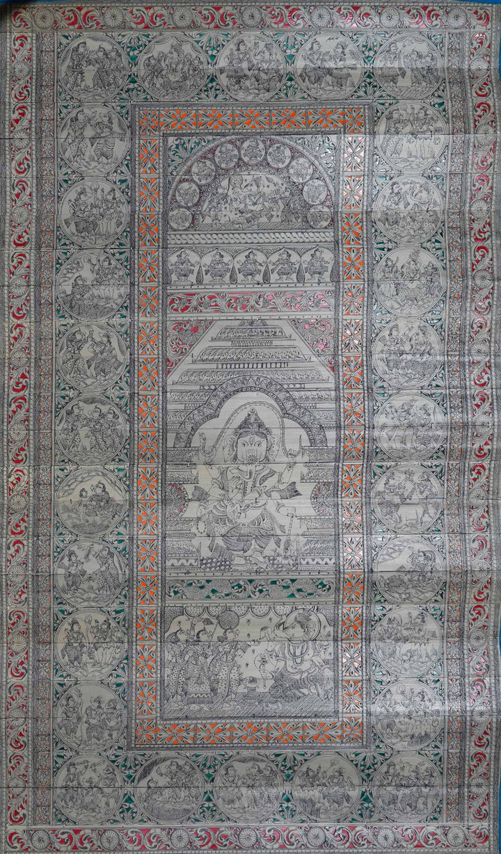 Chromatic Tapestry: A Divine Story of Life Talapatra Painting by Apindra Swain Thumbnail