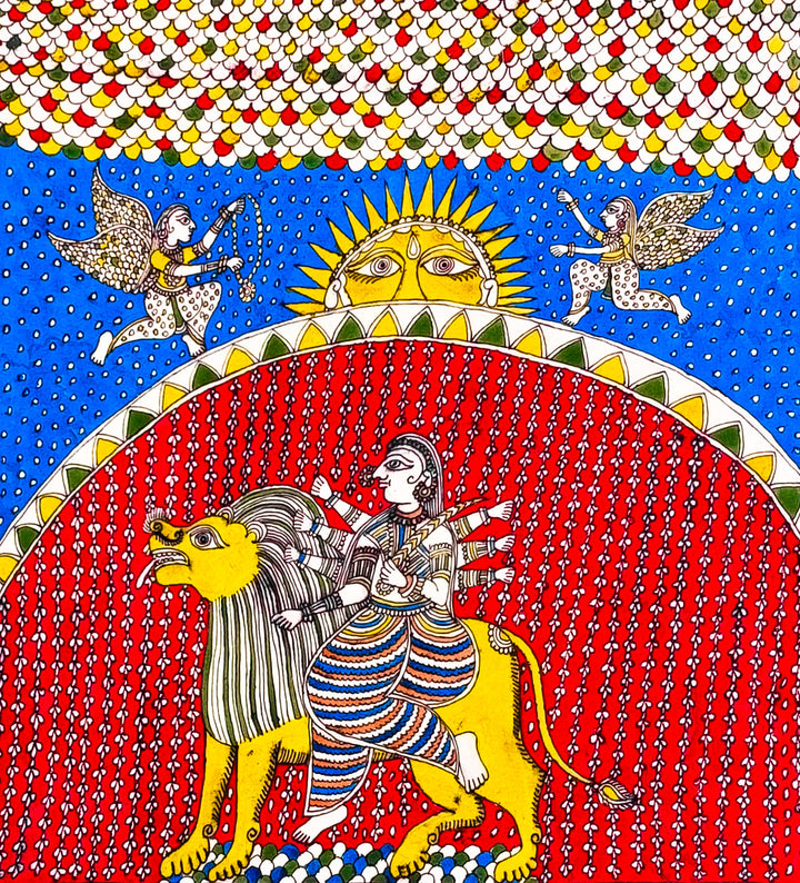 Chromatic Sacredness Mataji Expedition Mata Ni Pachedi By Dilip Chitara For Home Decor Thumbnail