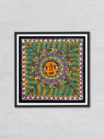Circle of Beauty – Concentric intricacy, Madhubani Painting by Ambika Devi