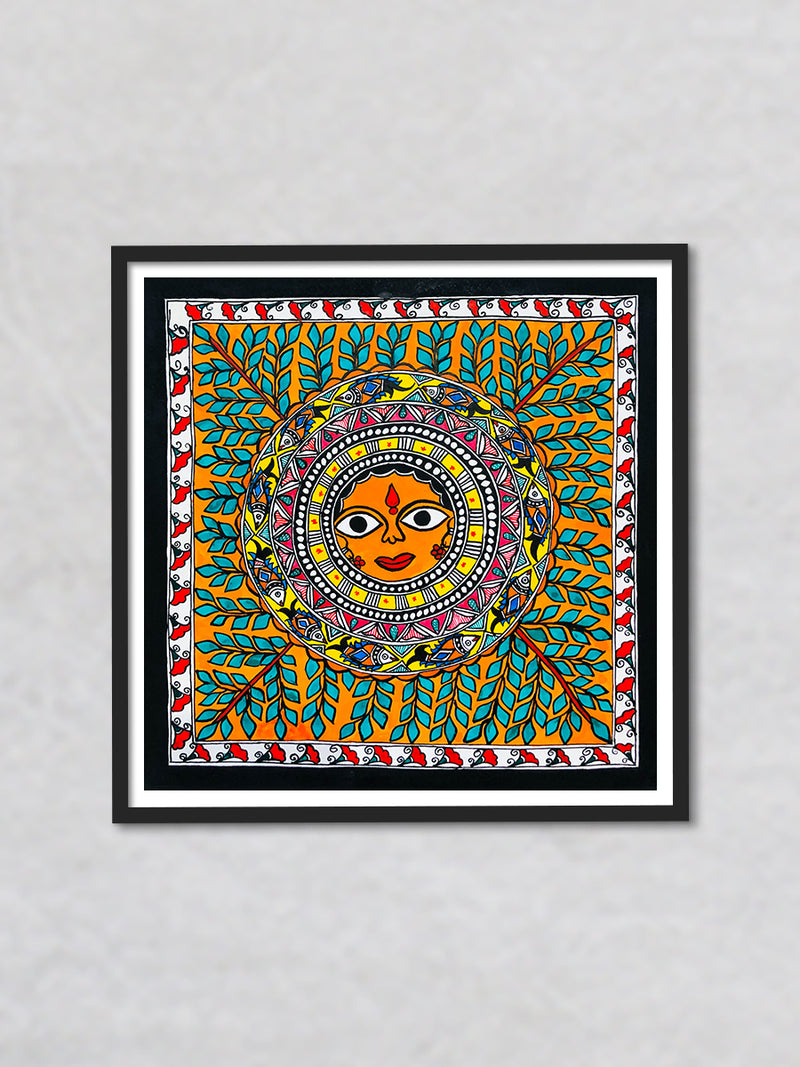 Circle of Beauty – Concentric intricacy, Madhubani Painting by Ambika Devi