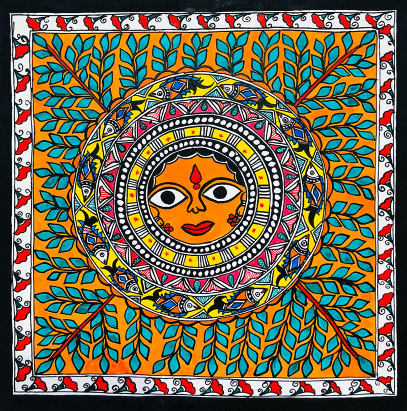 Buy Circle of Beauty – Concentric intricacy, Madhubani Painting by Ambika Devi