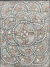 Buy Circle of Symphony - An Aquatic Tapestry, Madhubani Painting by Priti Karn