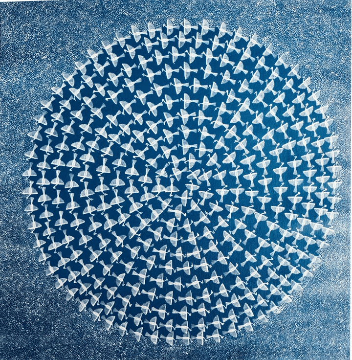 Circles Circle in Warli by Dilip Ram Bahotha Thumbnail