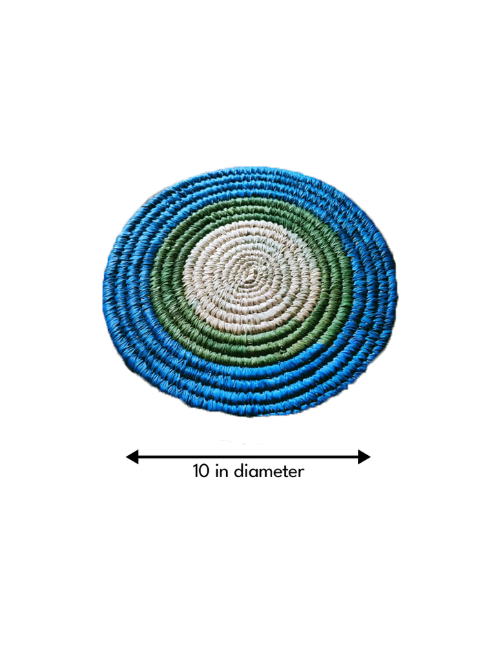 Circular Designed Coaster In Sabari Grass Work by Dipali Mura Thumbnail