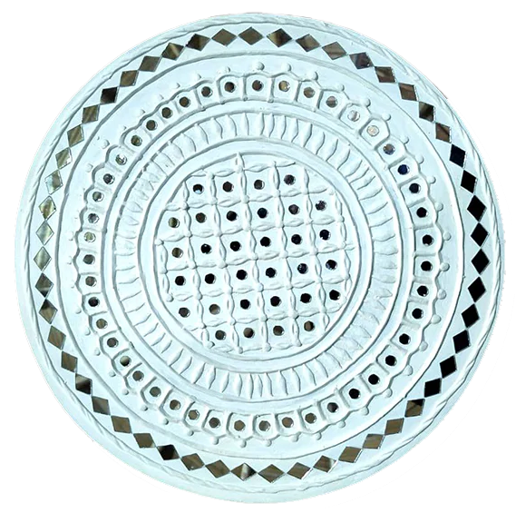 Cirucular Harmony: Lippan Kaam Artwork by Nalemitha For Home Decor, Gifting Thumbnail