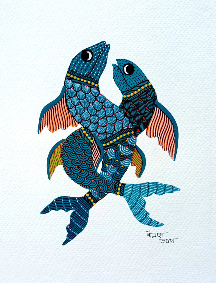The Nature's Gift: Collection of Animals in Gond Art by Kailash Pradhan Thumbnail
