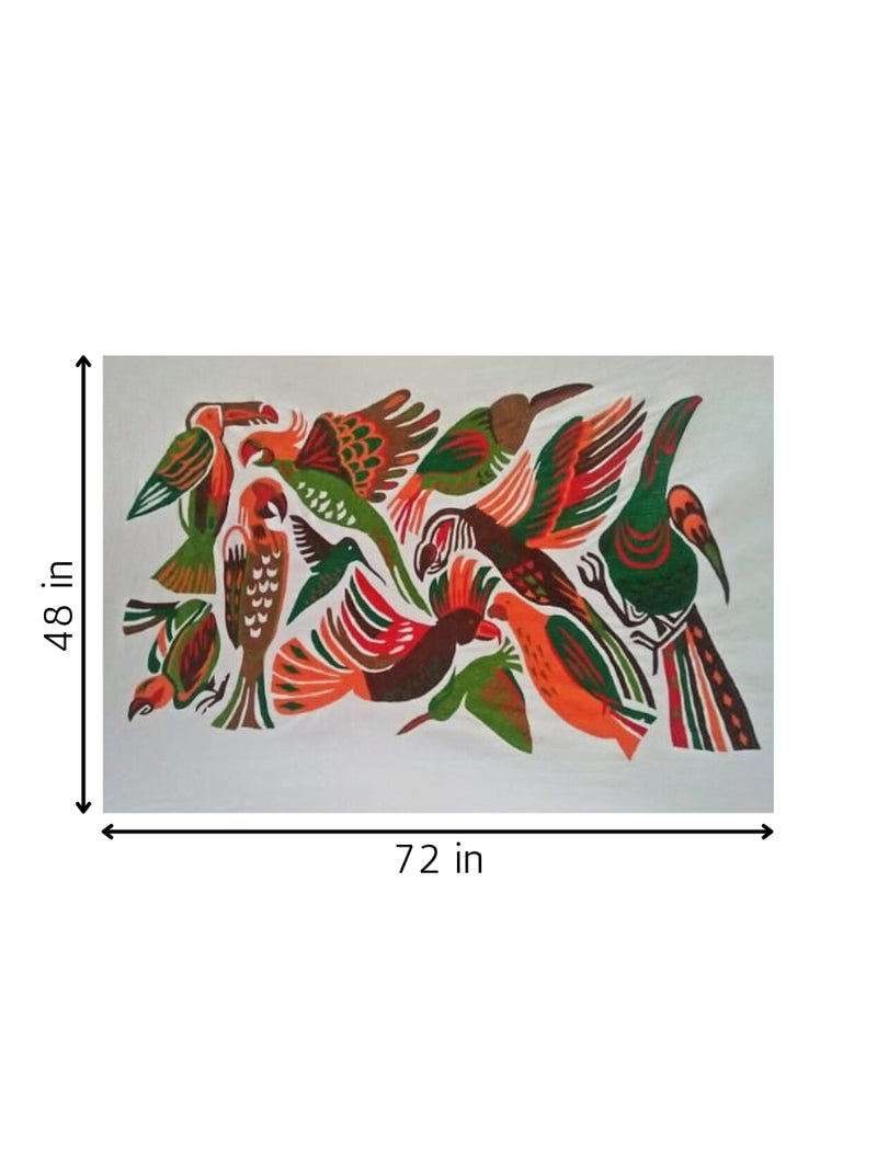 Colorful birds In Phulkari for sale