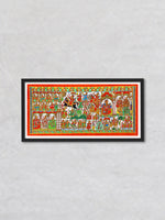 Colours of Love and Valour A Phad Painting Tapestry by Kalyan Joshi