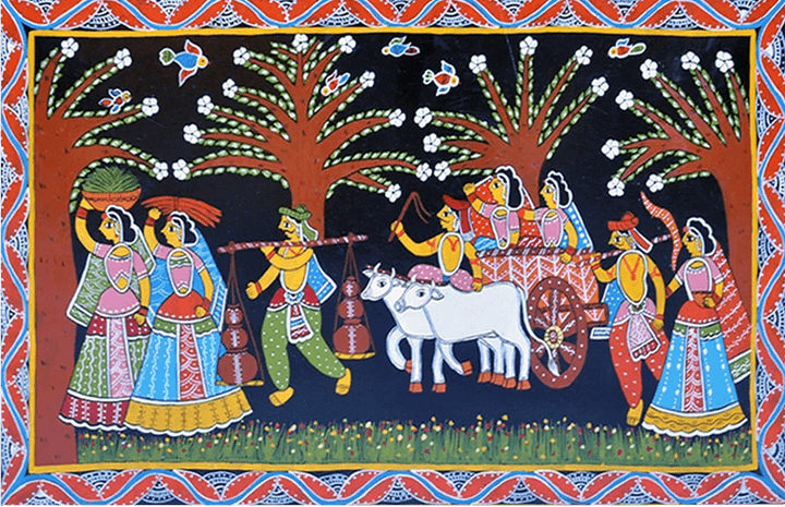 Compatible blend of custom and duty: Fading gender biases Tikuli painting by Ashok Kumar Thumbnail