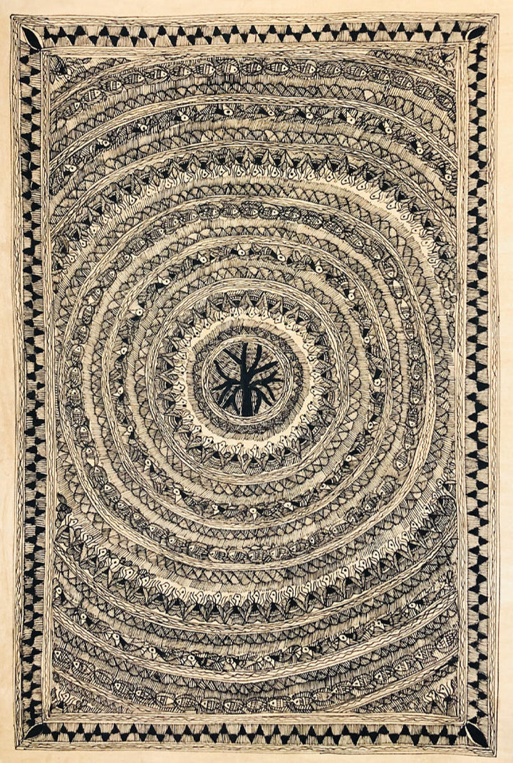 Convergence of Energies and Life forms, Madhubani by Ambika devi Thumbnail