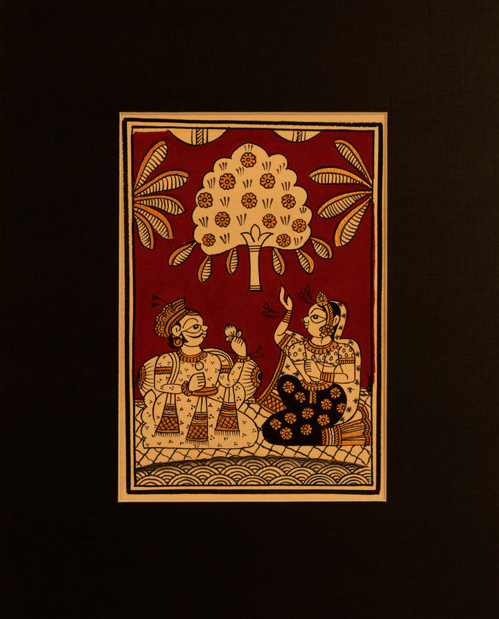 Couples seated by the river: Phad by Kalyan Joshi Thumbnail