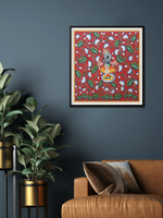 Order Shrinathji between a lotus pond Pichwai painting