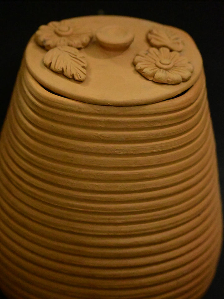 Cultural Artistry: Intricately Designed Terracotta Container and Lid by Dolon Kundu Thumbnail