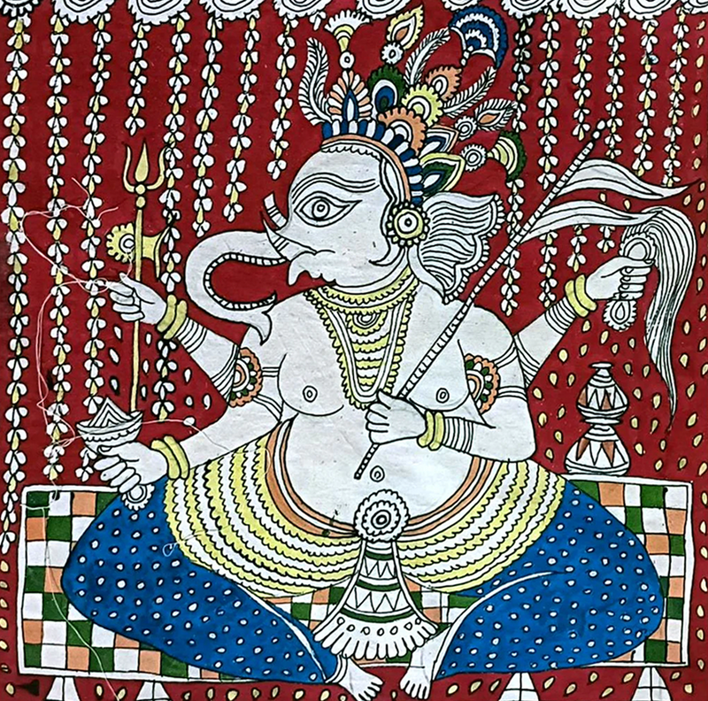 Buy Lord Ganesha, Mata Ni Pachedi Painting by Dilip Chittara