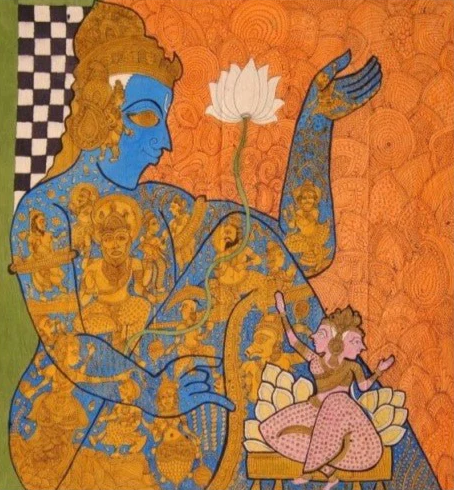 Buy Vishnu Avatar, Mata Ni Pachedi Painting by Dilip Chittara