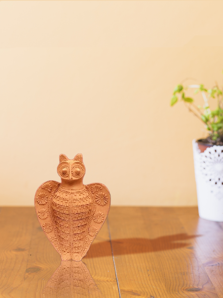 shop Owl  in Terracotta art by Dolon Kundu