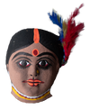 Tribal Man and Woman: Chhau Masks by Dharmendra Sutradhar