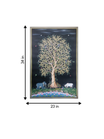 Celestial Canopy: Tree of Life and Sacred Animals Pichwai painting by Dinesh Soni