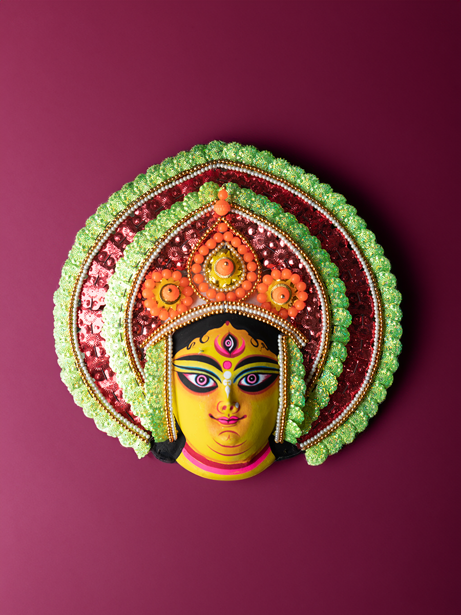 Mahisasura Mardini: Chhau Mask by Dharmendra Sutradhar for sale