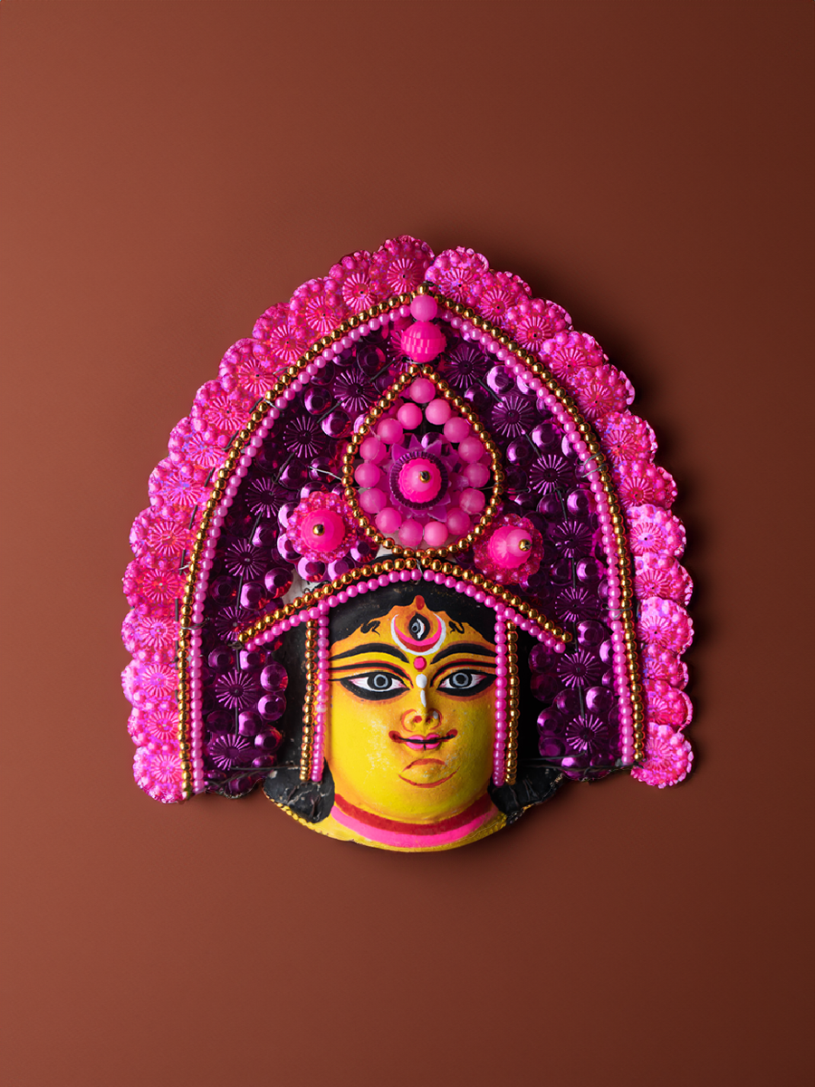 Devi Durga in Chhau Mask by Dharmendra Sutradhar for sale