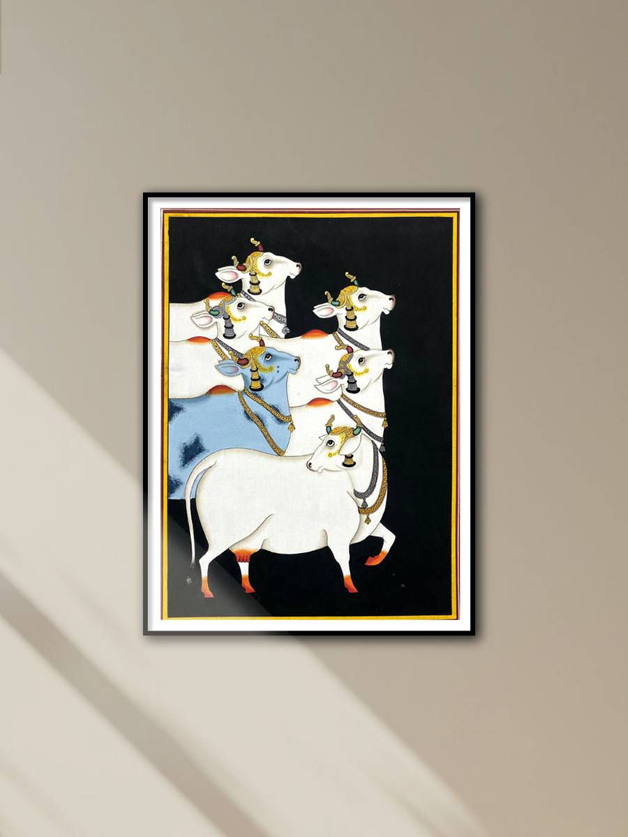 Shop The Mystic of Gopashtami Pichwai painting by Dinesh Soni