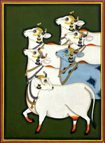 Buy Gopashtami Reverie Pichwai Painting by Dinesh Soni
