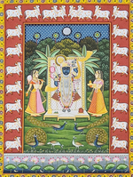 Buy Shrinathji's Tale in Pichwai Painting by Dinesh Soni
