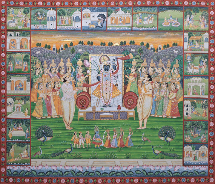 Daan Leela interwined with Shrinathji Darshan in Pichwai by Shehzaad Ali Sherani Thumbnail