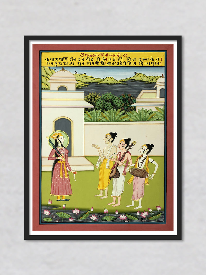 Deepak Raag Ki Ragini- Kardni, Kishangarh Art by Shehzaad Ali Sherani