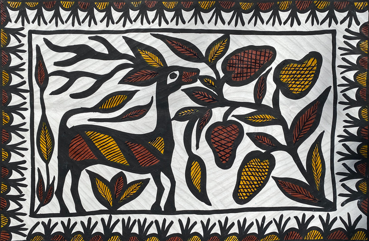 Deer in Sohrai by Manikchand Mahto Thumbnail