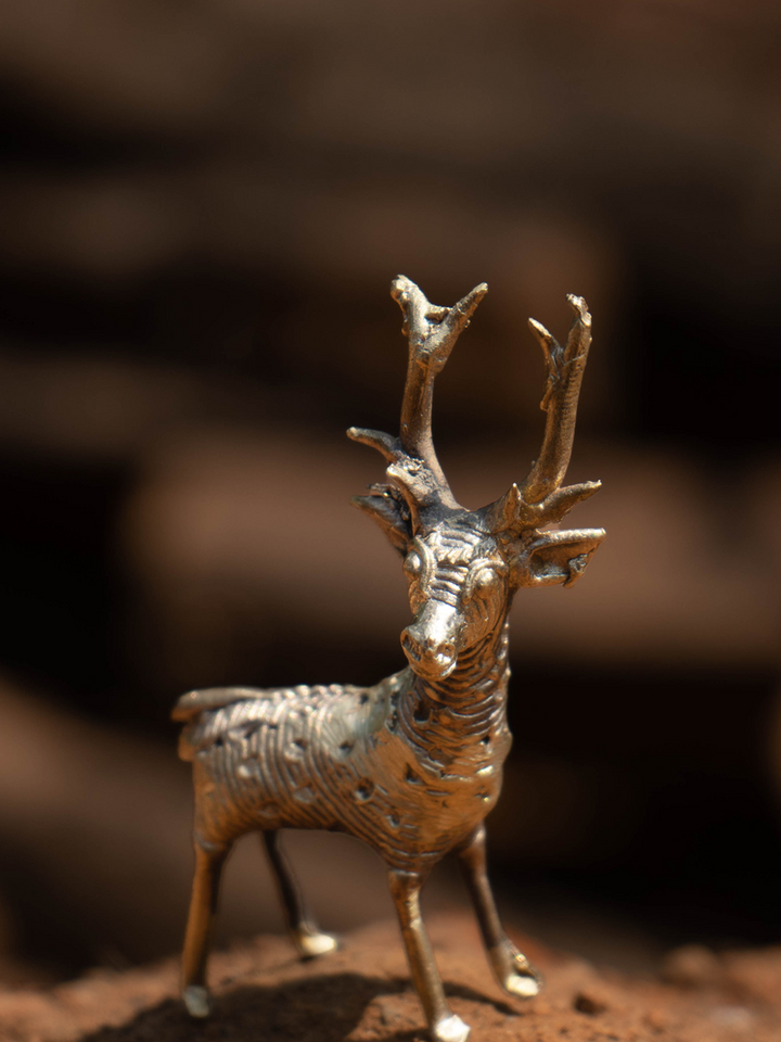 Deer sculpture in Dhokra by Kunal Rana Thumbnail
