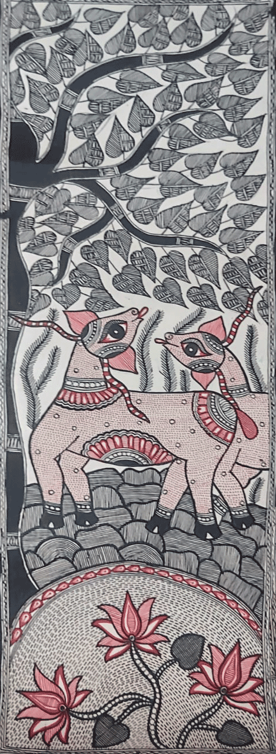 Deers in Madhubani by Priti Karn Thumbnail