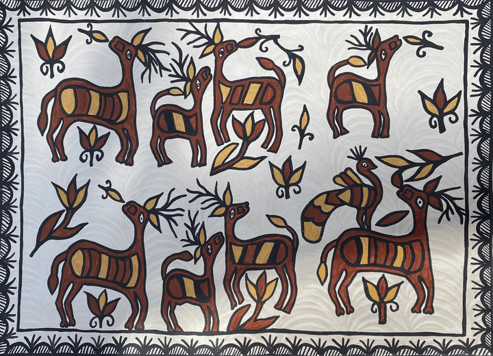 Deers in Sohrai by Manikchand Mahto Thumbnail