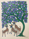Buy Deers with Tree, Bhil Art by Geeta Bariya