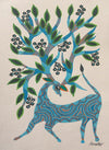 Shop Deer with a Tree, Bhil Art by Geeta Bariya