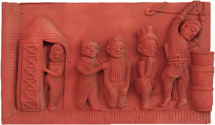 Depiction of Arjuna in the Lakshabhed form in Terracotta by Dinesh Molela Thumbnail