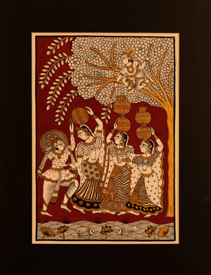 Depiction of Krishna Gopi scene: Phad by Kalyan Joshi Thumbnail
