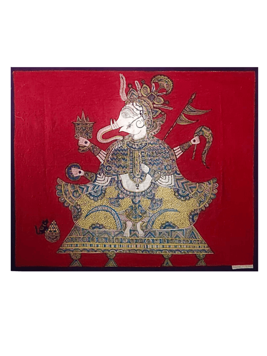 Buy Depiction of Lord Ganesha in Mata Ni Pachedi by Sanjay Chittara