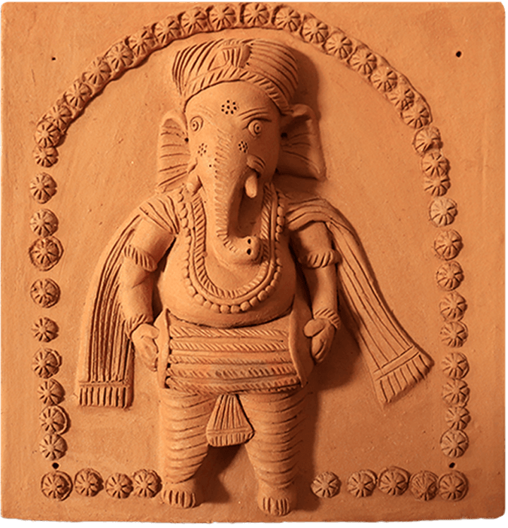 Depiction of Lord Ganesha in Terracotta by Dinesh Molela Thumbnail