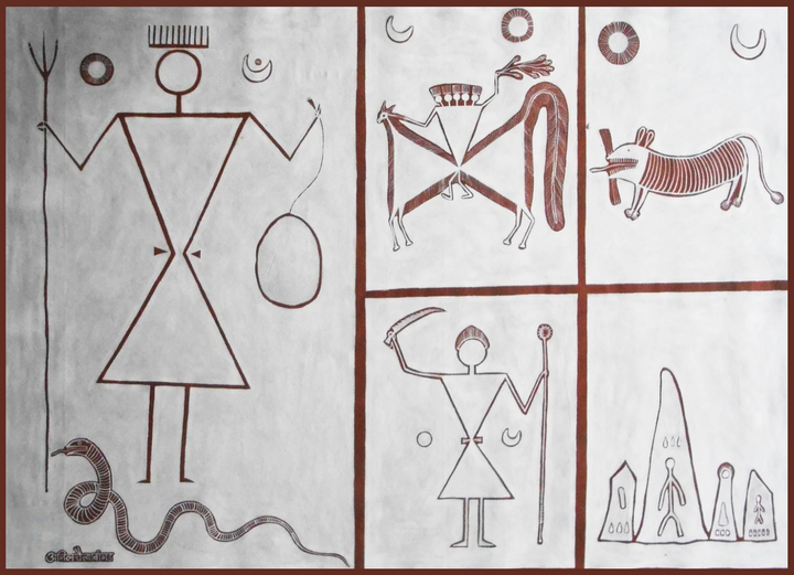 Dev lok: Warli painting by Anil Wangad Thumbnail