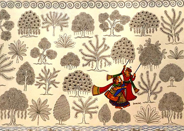 Devnarayan and Pabhuji Phad Painting by Kalyan Joshi Thumbnail