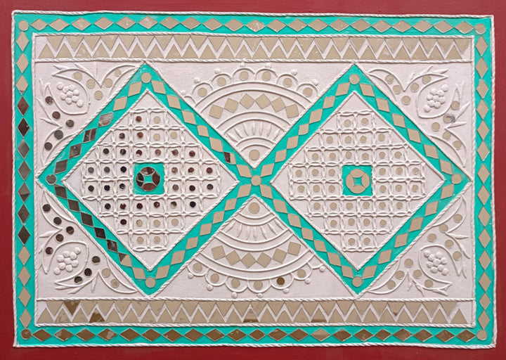 Diamond of the Art Intricate Lippan Art by Majikhan For Home Decor, Gifting Thumbnail
