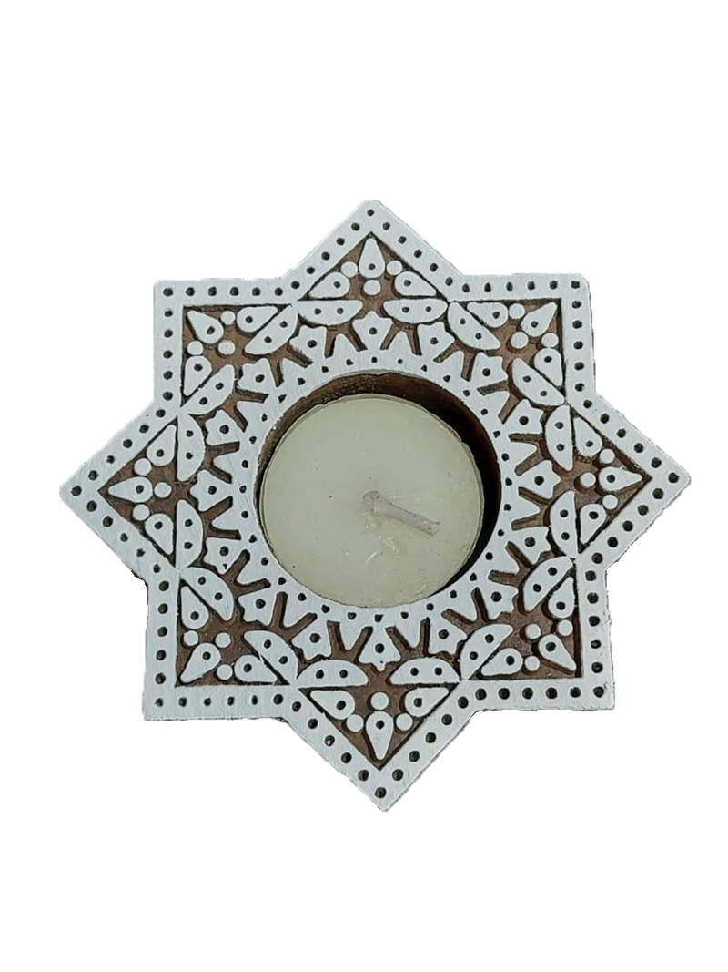 handmade wooden diya for sale
