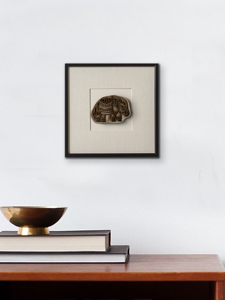 Distinct characteristics of Elephants featured in Wooden block art by Vikas Singh Thumbnail