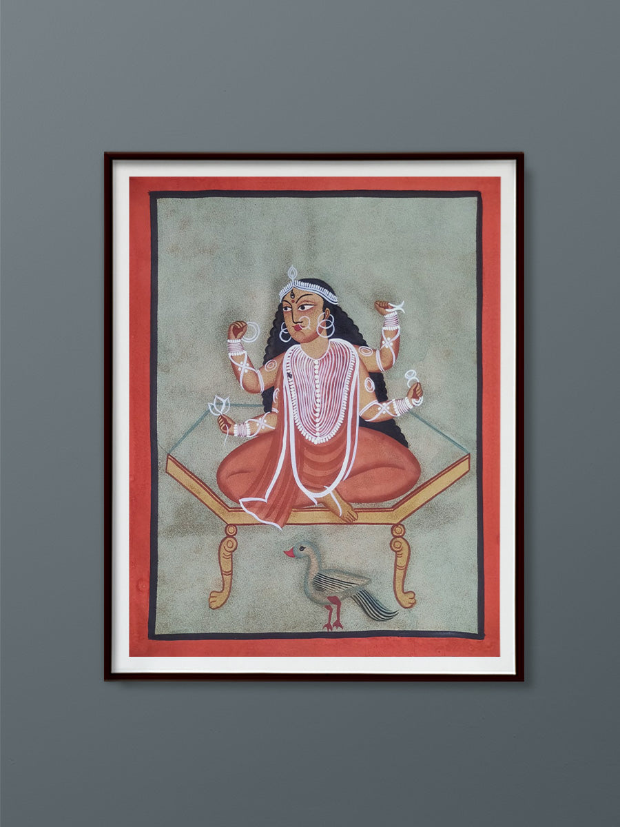 Discover the celestial radiance of Maa Saraswati's divine brilliance – buy now and embrace enlightenment.